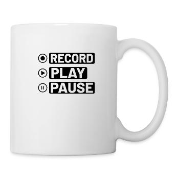 Musicien vinyle Musique rétro Vinyle Vintage Musique Making - Mug blanc - blanc - Droite