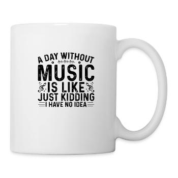 Musicien vinyle Musique rétro Vinyle Vintage Musique Making - Mug blanc - blanc - Droite