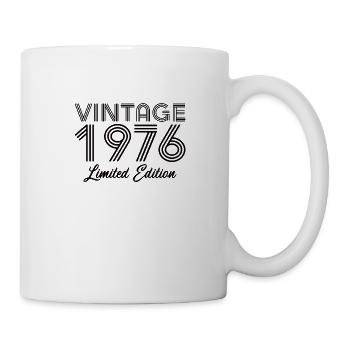 Geboren 1976 Geburtstagsgeschenk Vintage 1976 - Tasse - Weiß - Rechts