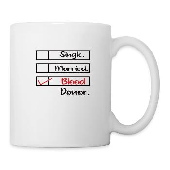 Blood donation Blood donations Blood donors - Mug - white - Right