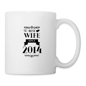 Beste Ehefrau seit 2014 Hochzeitstag - Tasse - Weiß - Rechts