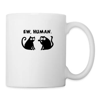 Ih, les gens drôle de motif de chat - Mug blanc - blanc - Droite