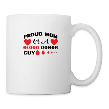 Blood donation Blood donation Blood donor Mama son - Mug - white - Right