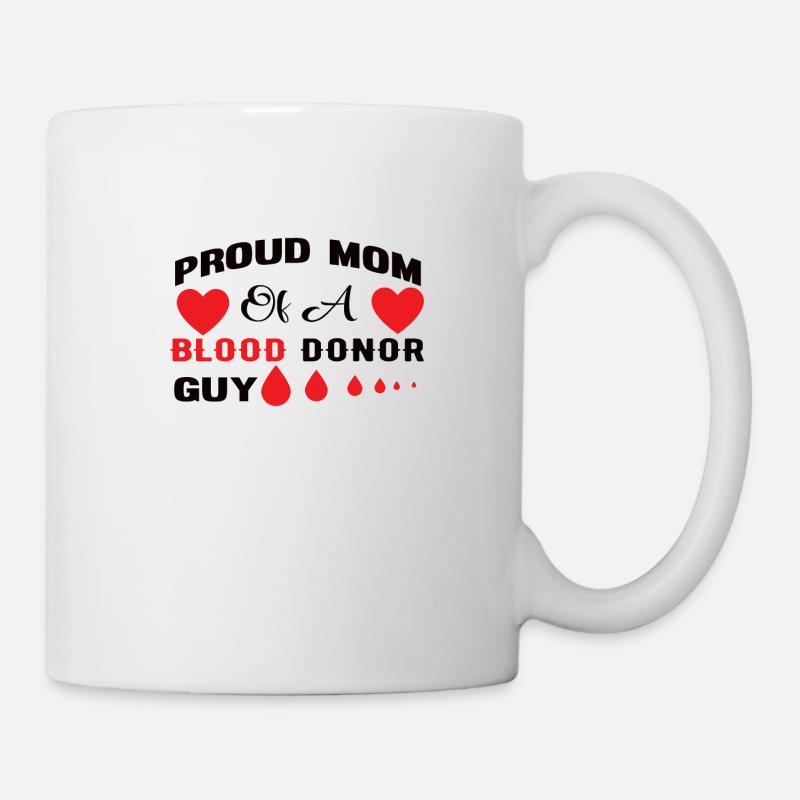 Blutspende Blutspenden Blutspender Mama Sohn - Tasse - Weiß