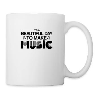 Musicien vinyle Musique rétro Vinyle Vintage Musique Making - Mug blanc - blanc - Droite