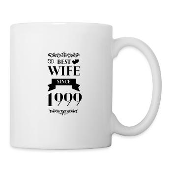Beste Ehefrau seit 1999 Hochzeitstag - Tasse - Weiß - Rechts