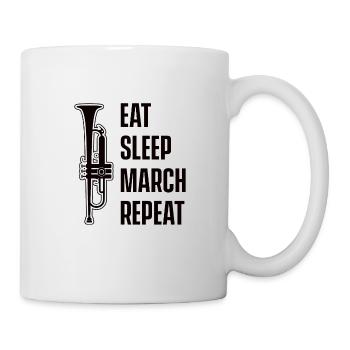 Trompete Trompeter Blasmusik Blaskapelle Trompeten - Tasse - Weiß - Rechts