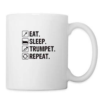 Trumpet Orchestra Musician Trumpeter Brass Music - Mug - white - Right