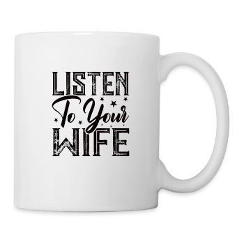 Crazy Wife Husband Gift Funny - Mug - white - Right