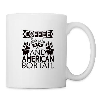 American bobtail Kaffee Trinken Koffein Pfote Hund - Tasse - Weiß - Rechts
