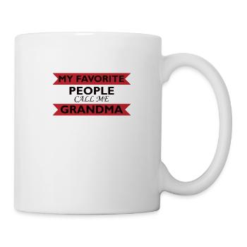 Grandma Pensioner Grandma Grandson Granddaughter Grandma - Mug - white - Right