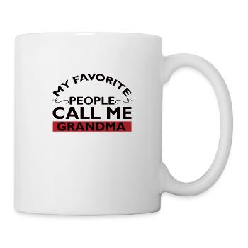 Grandma Pensioner Grandma Grandson Granddaughter Grandma - Mug - white - Right