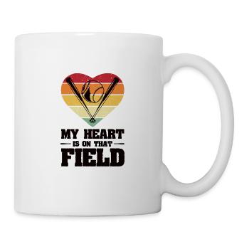 Baseball Herzschlag Spieler Puls Frequenz Sport - Tasse - Weiß - Rechts