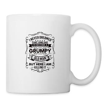 Opa Geschenkidee Opa weiß alles Spruch Großvater - Tasse - Weiß - Rechts
