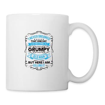 Opa Geschenkidee Opa weiß alles Spruch Großvater - Tasse - Weiß - Rechts