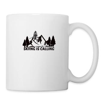 Skiers Downhill Mountains Ski Sports Skis Skiing - Mug - white - Right