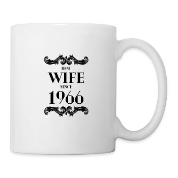Beste Ehefrau seit 1966 Hochzeit - Tasse - Weiß - Rechts