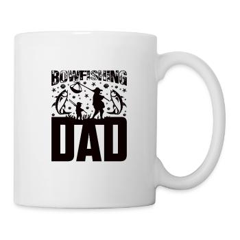 Bogenfischer Bogenfischen Bogenangeln Vater Papa - Tasse - Weiß - Rechts
