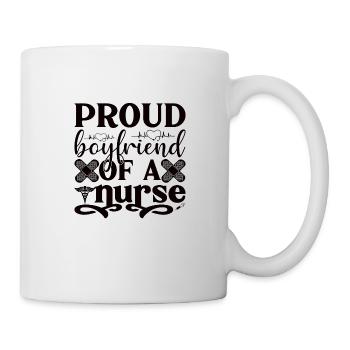 Stolzer Freund einer Krankenschwester Freundin - Tasse - Weiß - Rechts