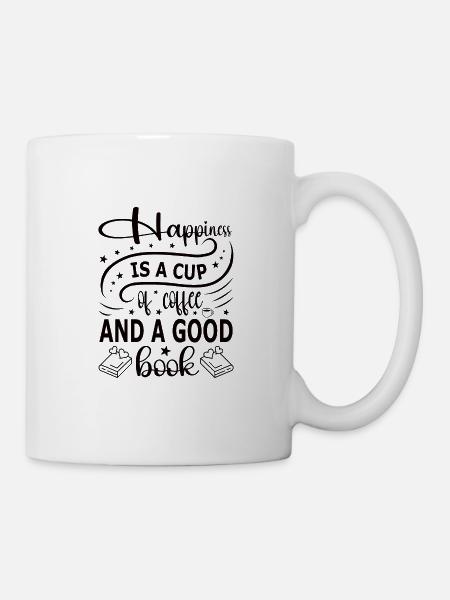 Bücher Lesen Bücherwurm - Tasse - Weiß