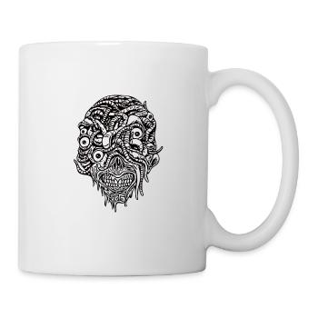 Tête de zombie - Mug blanc - blanc - Droite