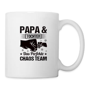 Vater Tochter Partnerlook Kleidung Beziehung Papa - Tasse - Weiß - Rechts