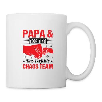 Vater Tochter Partnerlook Kleidung Beziehung Papa - Tasse - Weiß - Rechts