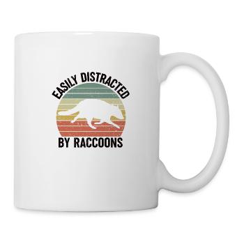 RACCOON Animal Love Wildlife Zoology - Mug - white - Right