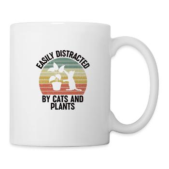 Plant Lovers Cat Plant Garden Gardener - Mug - white - Right