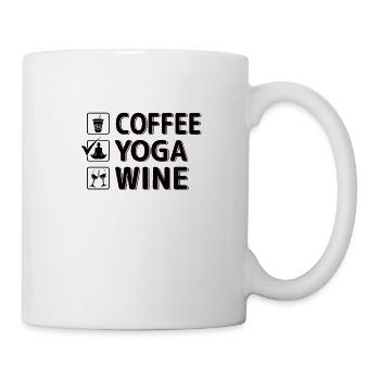 Kaffee Yoga Wein - Tasse - Weiß - Rechts