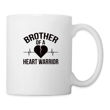Proud Brother Heart Disease Heart Warrior - Mug - white - Right