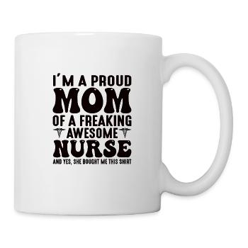 Maman de l’infirmière fille de l’infirmière - Mug blanc - blanc - Droite