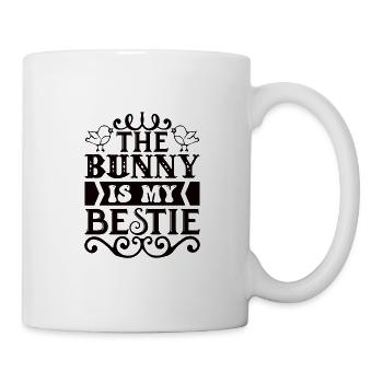 Pour enfant - lapin de Pâques, Pâques, chasse aux œufs, drôle - Mug blanc - blanc - Droite