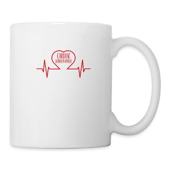 Herzsonograph Sonograph Sonographie - Tasse - Weiß - Rechts