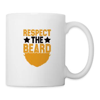 Barbe complète et porteur de barbe Cheveux de barbe Moustache - Mug blanc - blanc - Droite