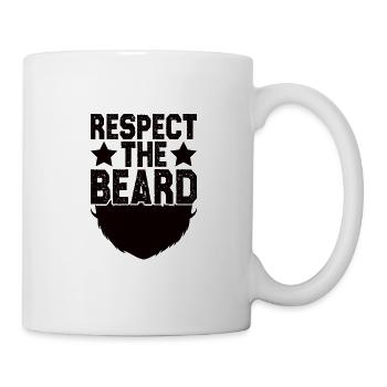 Vollbart und Bartträger Barthaare Schnauzbart - Tasse - Weiß - Rechts