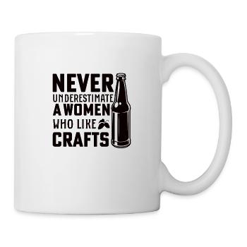 Bierbrauen Bierbrauer Frau - Tasse - Weiß - Rechts
