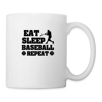 Baseball Heartbeat Player Pulse Frequency Sports - Mug - white - Right