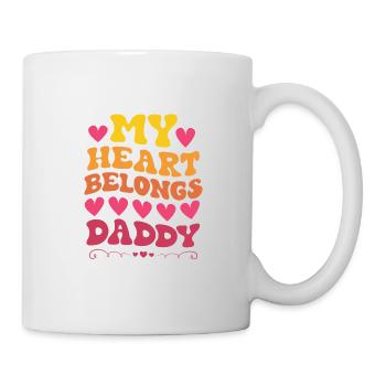 Père fille de la Saint-Valentin - Mug blanc - blanc - Droite