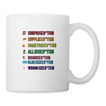 Cheeky women saying sarcastic humor - Mug - white - Right