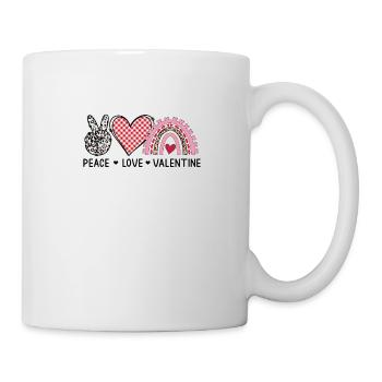 Saint-Valentin - Amour - Paix - Mug blanc - blanc - Droite