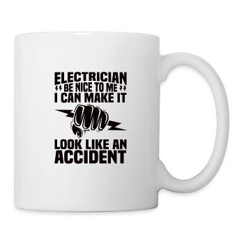 Electrician Electrical Engineering Insulating Pliers Electronics - Mug - white - Right