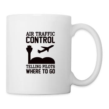 Air Traffic Controller Air Traffic Tower Controller Flight Attendant - Mug - white - Right