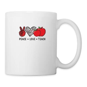 Teachers Peace Love Teachings School Gift - Mug - white - Right