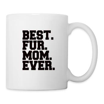 Fell mama Hundemama und Hundepfote - Tasse - Weiß - Rechts