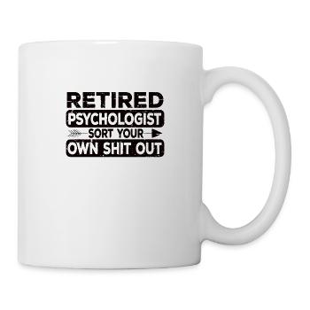 Psychologues Psychologie de la retraite Adieu Pension - Mug blanc - blanc - Droite