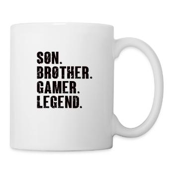 Son frère Gamer Légende Jeu Jeu vidéo Gamer - Mug blanc - blanc - Droite