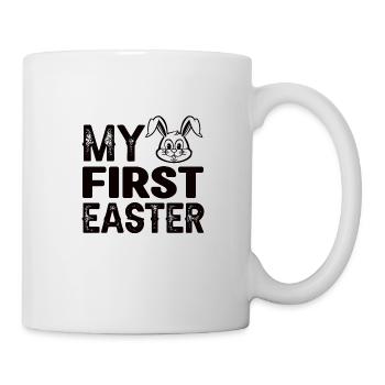 Mes premiers œufs de lapin de Pâques Bébé Enfant biologique - Mug blanc - blanc - Droite