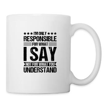 Drôle de dire ironie sarcasme amusant - Mug blanc - blanc - Droite