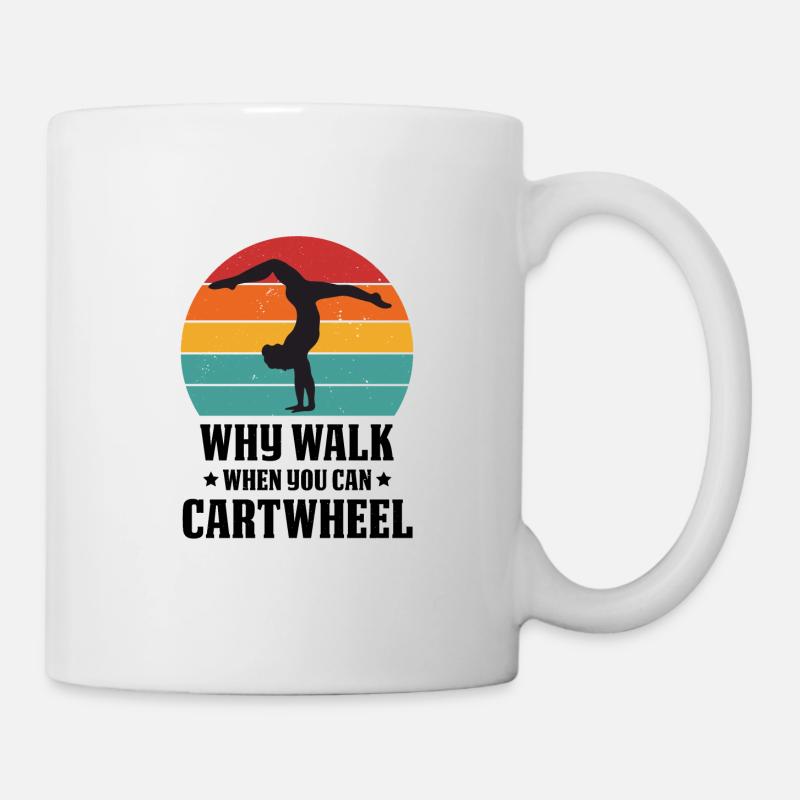 Rad Gymnastik Turnerin - Tasse - Weiß